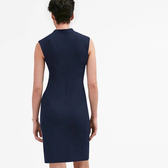 MM LaFleur Dress 3X Navy Aditi WonderTex Corp Career Classic Minimalist Capsule - Picture 3 of 11